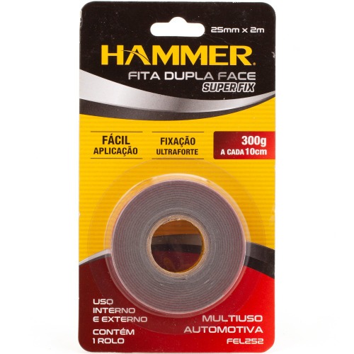 Fita dupla face multiuso automotiva 25mm x 2m - FEL-252