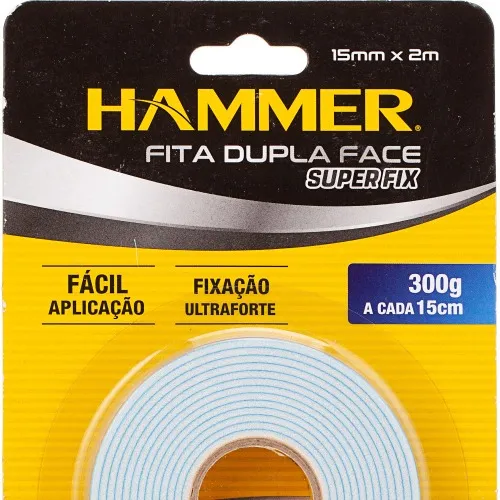 Fita dupla face espuma 15mm x 2m FDF-152 - Hammer