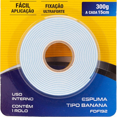 Fita dupla face espuma 19mm x 2m FDF-192