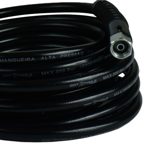 Mangueira para lavadora de alta pressão M22/14 X 1/4 fêmea com 7 metros Mangueira para lavadora de alta pressão M22/14 X 1/4 fêmea com 7 metros