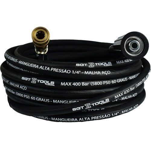 Mangueira para lavadora de alta pressão M22/14 X Engate rápido com 12 metros Mangueira para lavadora de alta pressão M22/14 X Engate rápido com 12 metros