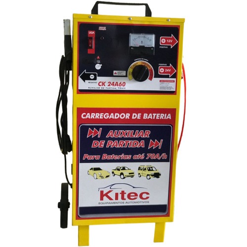 Carregador de bateria 12/24V rápido e lento com auxiliar de partida - CK24A60 110V/220V Carregador de bateria 12/24V rápido e lento com auxiliar de partida - CK24A60 110V/220V
