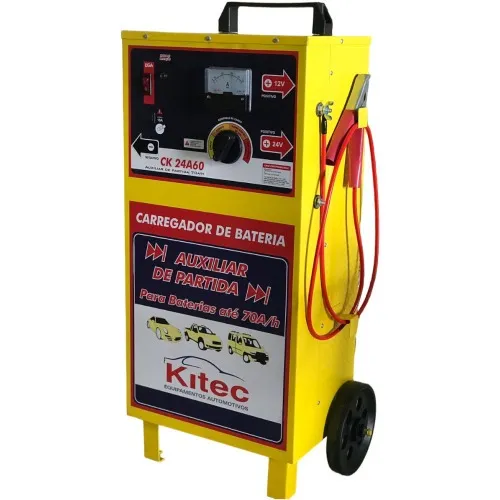 Carregador de bateria 12/24V rápido e lento com auxiliar de partida - CK24A60  110V/220V