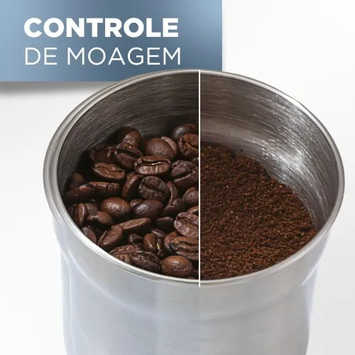 Moedor de café e grãos elétrico 220W em aço inox Gourmand Gris - MG200  110V