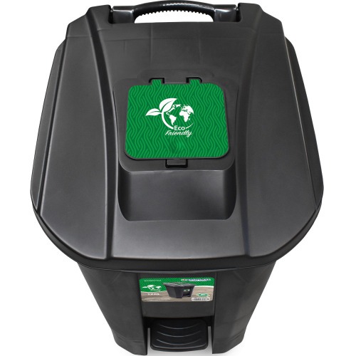 Lixeira plástica 120 litros com roda pedal e tampa click Lixeira plástica 120 litros com roda pedal e tampa click