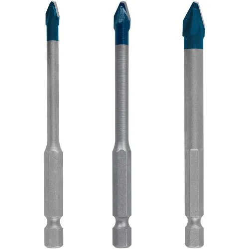 Jogo de broca para porcelanato 5 a 8 mm Hardceramic com 3 peças - HEX-9