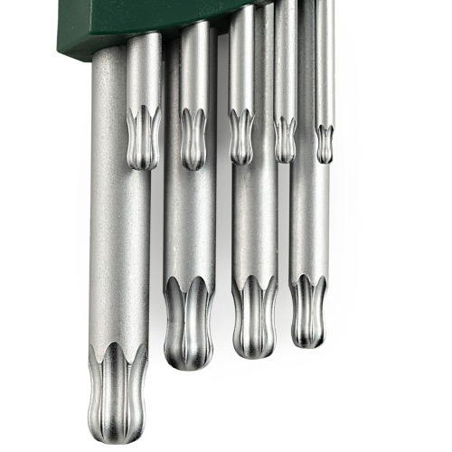 Jogo de chave hexalobular longa T10 a T50 9 peças - ST09715 Jogo de chave hexalobular longa T10 a T50 9 peças - ST09715