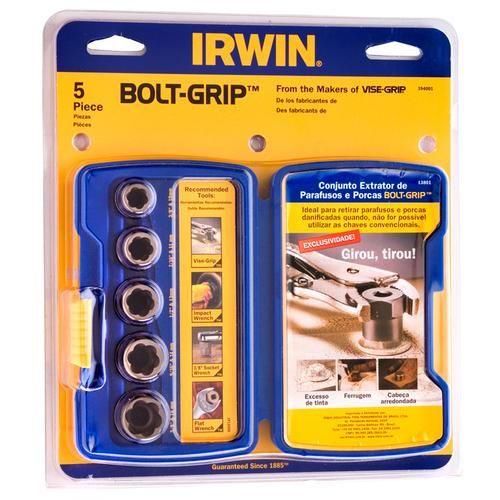Jogo extrator de parafusos e porcas 3/8