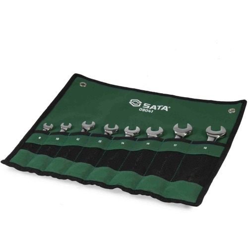 Jogo de chave combinada com catraca reversível de 8 a 18 mm com 8 peças - ST09041 Jogo de chave combinada com catraca reversível de 8 a 18 mm com 8 peças - ST09041
