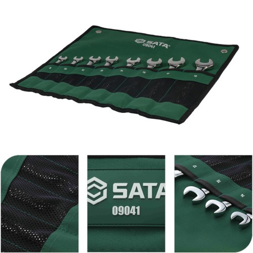 Jogo de chave combinada com catraca reversível de 8 a 18 mm com 8 peças - ST09041 Jogo de chave combinada com catraca reversível de 8 a 18 mm com 8 peças - ST09041