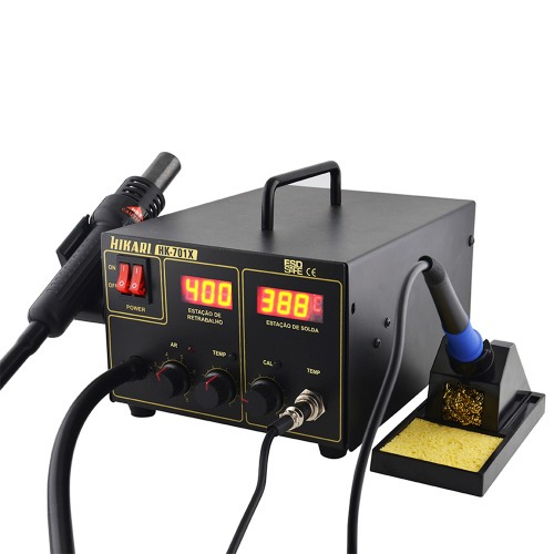 Estação de solda e retrabalho conjugada 2 em 1 digital - HK-701X  220V Estação de solda e retrabalho conjugada 2 em 1 digital - HK-701X  220V