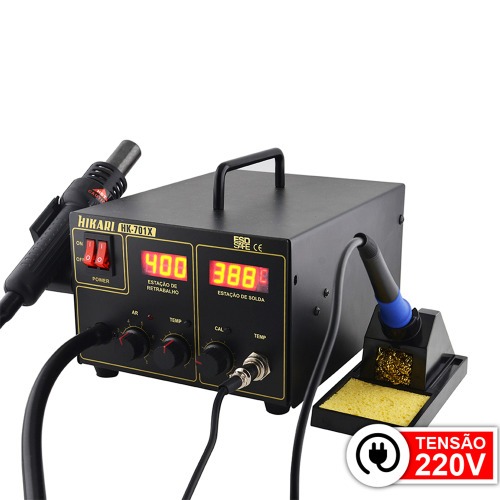 Estação de solda e retrabalho conjugada 2 em 1 digital - HK-701X  220V Estação de solda e retrabalho conjugada 2 em 1 digital - HK-701X  220V