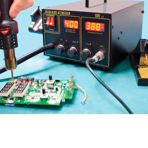 Estação de solda e retrabalho conjugada 2 em 1 digital - HK-701X  220V Estação de solda e retrabalho conjugada 2 em 1 digital - HK-701X  220V