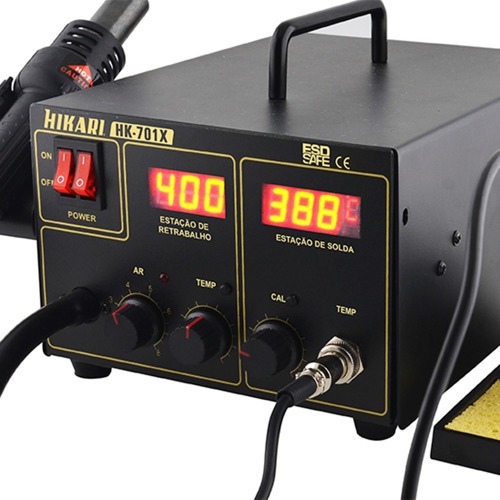 Estação de solda e retrabalho conjugada 2 em 1 digital - HK-701X  220V Estação de solda e retrabalho conjugada 2 em 1 digital - HK-701X  220V