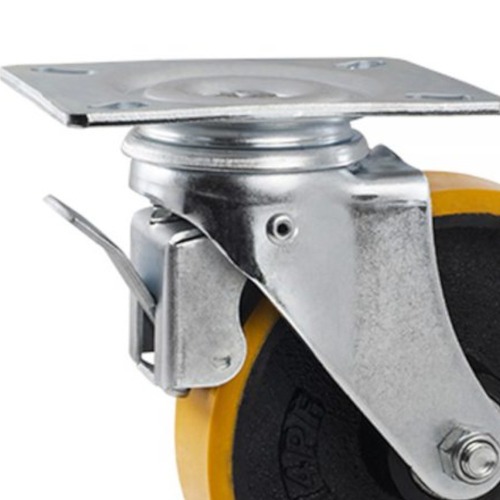 Rodzio giratrio com freio e placa 4