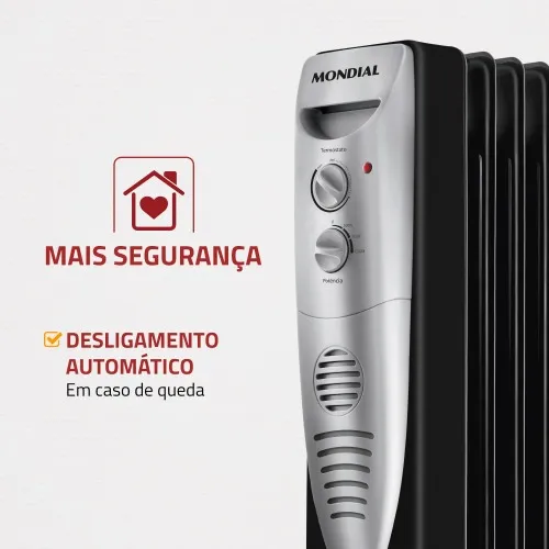 Aquecedor de ambientes 1.500 watts a óleo - A-06  110V