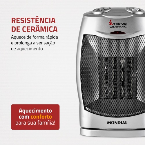 Aquecedor residencial 1.500 watts termo ceramic - A05  220V Aquecedor residencial 1.500 watts termo ceramic - A05  220V