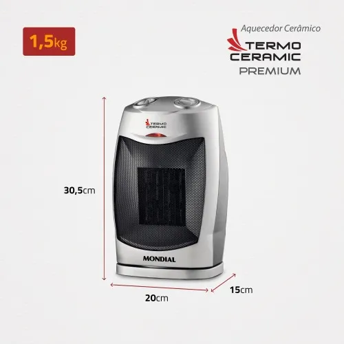 Aquecedor residencial 1.500 watts termo ceramic - A05  220V