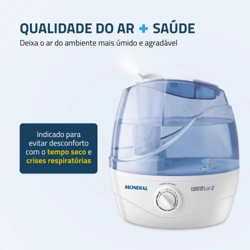 Umidificador de ar ultrassônico 2,2 litros - Comfort Air 2  110V/220V