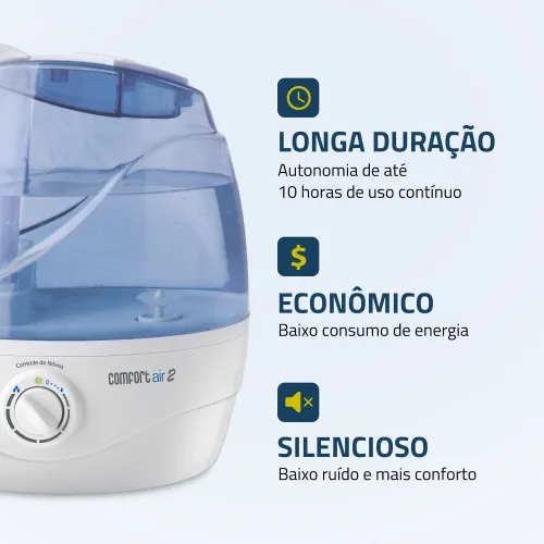 Umidificador de ar ultrassônico 2,2 litros - Comfort Air 2  110V/220V