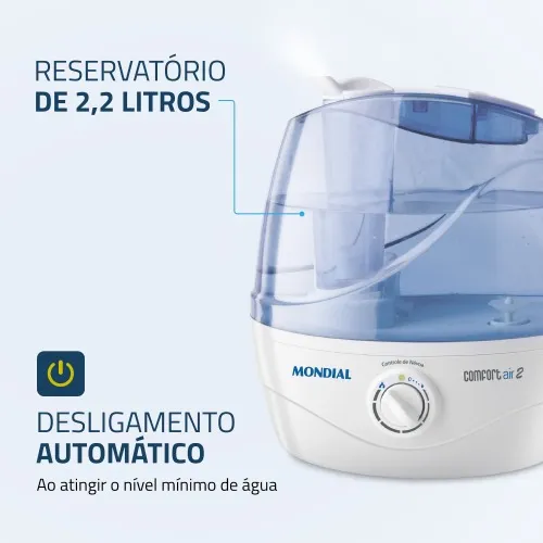 Umidificador de ar ultrassônico 2,2 litros - Comfort Air 2  110V/220V