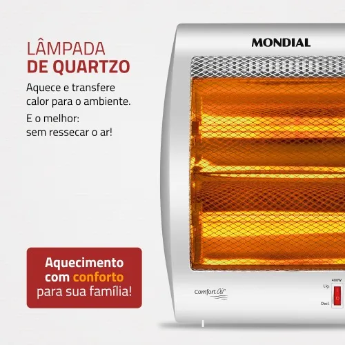 Aquecedor de ambientes 800 watts halógeno Comfort Air II - A-09  220V