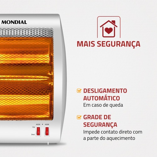 Aquecedor de ambientes 800 watts halógeno Comfort Air II - A-09 220V Aquecedor de ambientes 800 watts halógeno Comfort Air II - A-09 220V