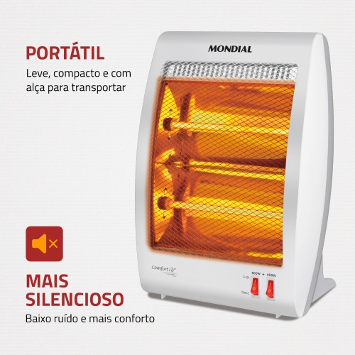 Aquecedor de ambientes 800 watts halógeno Comfort Air II - A-09 220V Aquecedor de ambientes 800 watts halógeno Comfort Air II - A-09 220V