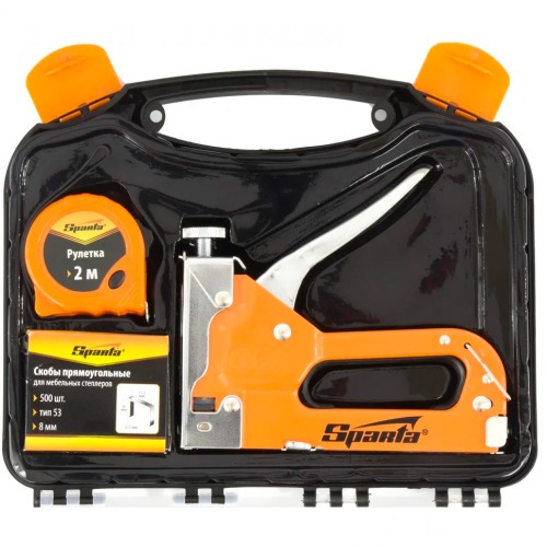 Grampeador manual com trena 2 m + 500 grampos e maleta - 4200355 Grampeador manual com trena 2 m + 500 grampos e maleta - 4200355