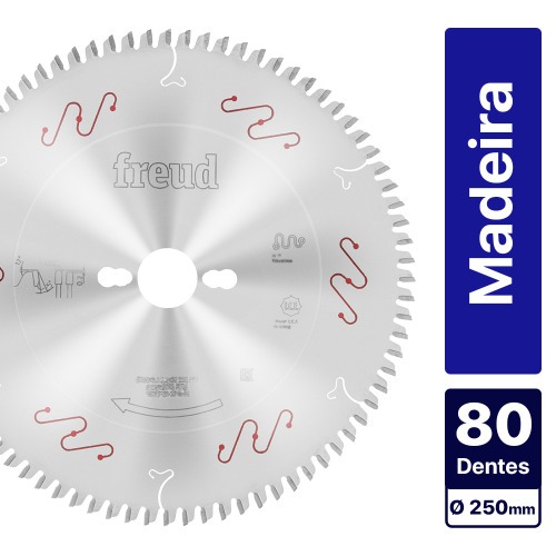 Disco de serra para madeira 250 x 30 mm com 80 dentes - LU3F 0200