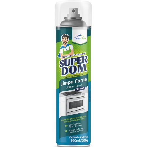Limpa fornos spray 300 ml Super Dom Limpa fornos spray 300 ml Super Dom