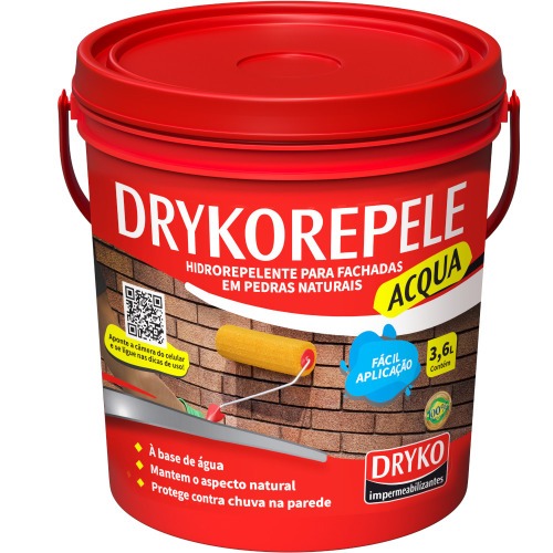 Impermeabilizante liqu�do 3,6L para fachadas - Hidrorrepelente acqua