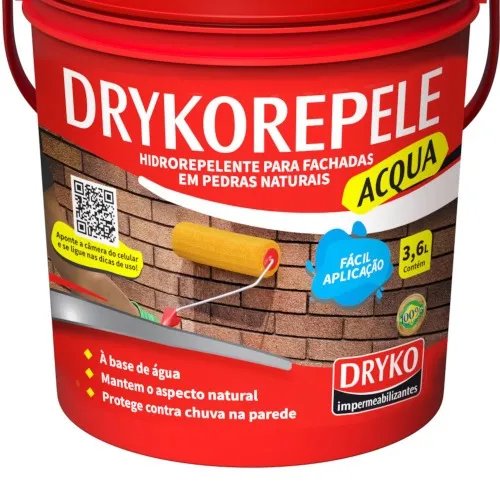 Impermeabilizante liquído 3,6L para fachadas - Hidrorrepelente acqua