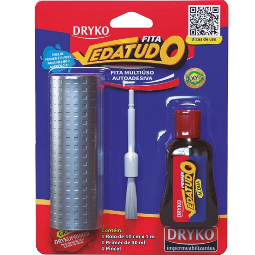 Fita adesiva impermeabilizante 10 cm x 1 m vedatudo - DRYKOFITA