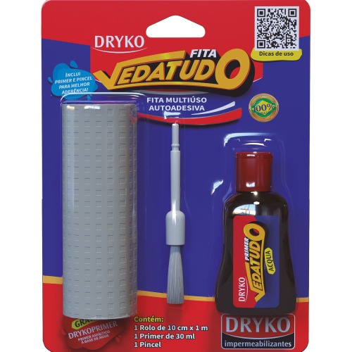 Fita adesiva impermeabilizante 10 cm x 1 m vedatudo - DRYKOFITA