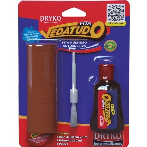Fita adesiva impermeabilizante 10 cm x 1 m vedatudo - DRYKOFITA