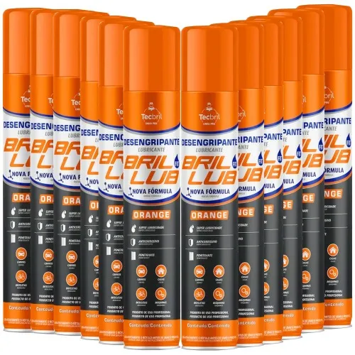 Kit 12 óleos lubrificante desengripante 250 ml - Bril Lub Fit