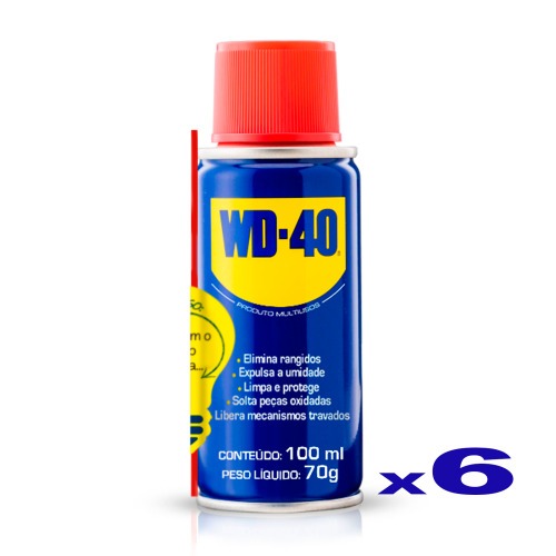 Kit 6 leos lubrificante desengripante multiuso 100 ml - WD-40