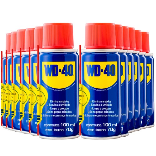 Kit 12 leos lubrificante desengripante multiuso 100 ml - WD-40