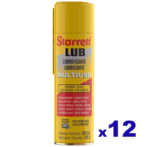 Kit 12 leos lubrificante desengripante multiuso 300 ml - Lub Starrett