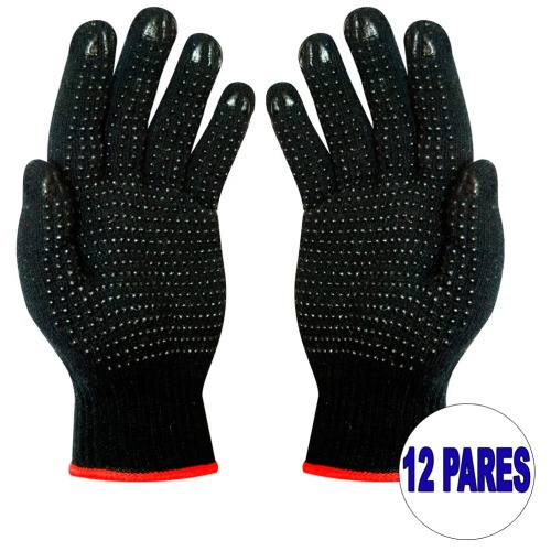 Kit 12 pares de luvas de malha pigmentada tricotada Kit 12 pares de luvas de malha pigmentada tricotada