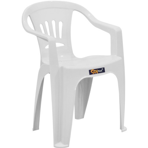 Conjunto de mesa Coruripe com 4 cadeiras pl�sticas com bra�o - Solplast