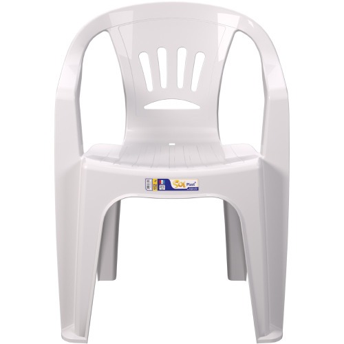 Conjunto de mesa Coruripe com 4 cadeiras pl�sticas com bra�o - Solplast