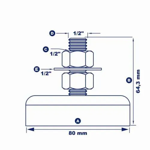 Suporte anti-vibração encaixe de 1/2