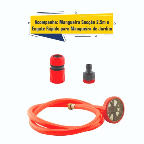 Lavadora de média pressão 320 libras 1 hp com carrinho e mangueira 10m - LJ14L  220V Lavadora de média pressão 320 libras 1 hp com carrinho e mangueira 10m - LJ14L  220V