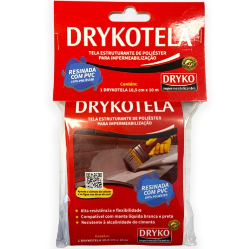 Tela resinada para estruturação 105 mm x 10 m - DRYKOTELA Tela resinada para estruturação 105 mm x 10 m - DRYKOTELA