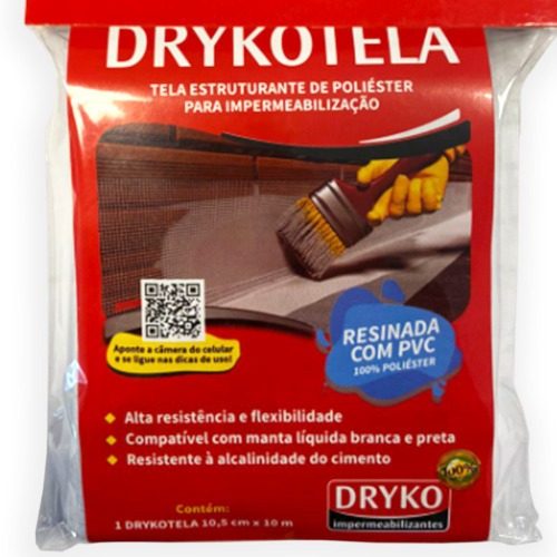 Tela resinada para estruturação 105 mm x 10 m - DRYKOTELA Tela resinada para estruturação 105 mm x 10 m - DRYKOTELA