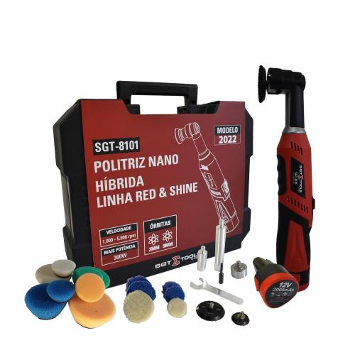 Politriz nano hibrida a bateria 12V com 2 baterias e acessórios - SGT-8101 110V/220V Politriz nano hibrida a bateria 12V com 2 baterias e acessórios - SGT-8101 110V/220V