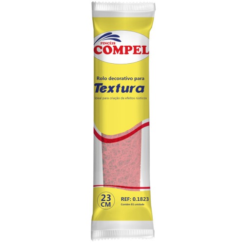 Rolo de nylon para aplicacão de textura 23 cm Sem Suporte