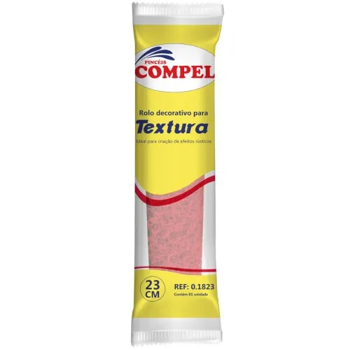 Rolo de nylon para aplicacão de textura 23 cm Sem Suporte
